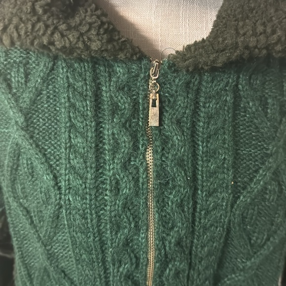 Rebell’s NWOT Cable Knit Thick Sweater Fleece Hoodie Jacket -Unisex - Picture 4 of 17